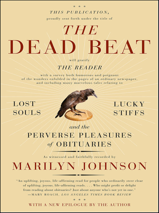 Title details for The Dead Beat by Marilyn Johnson - Wait list